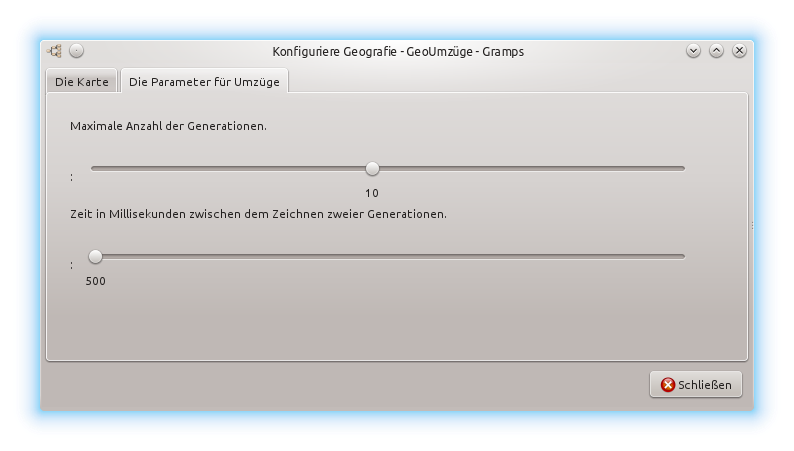 Abb. 4.31 Parameter für Bewegungen